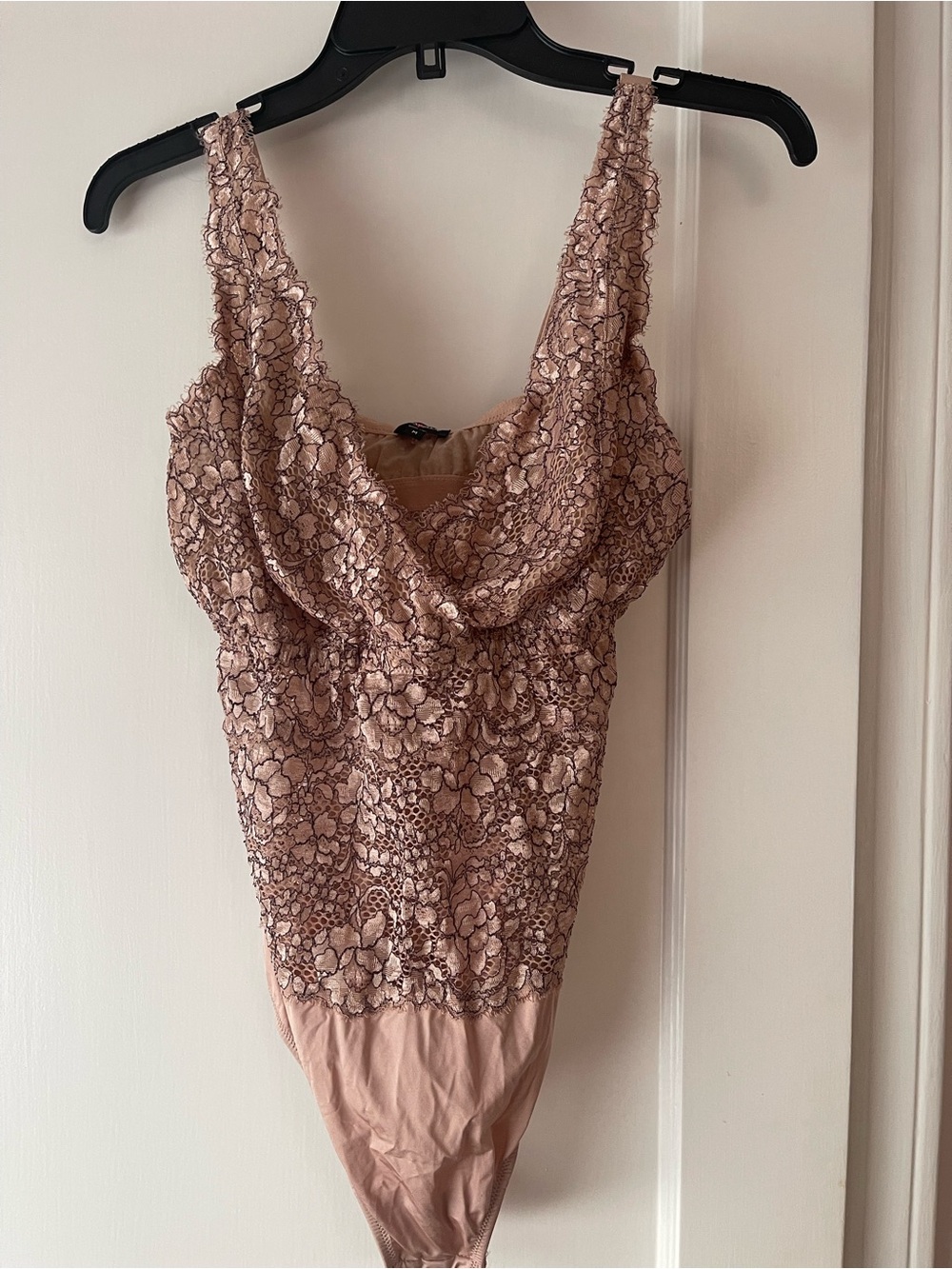 Cosabella Blush Lace Bodysuit with Snap Panel